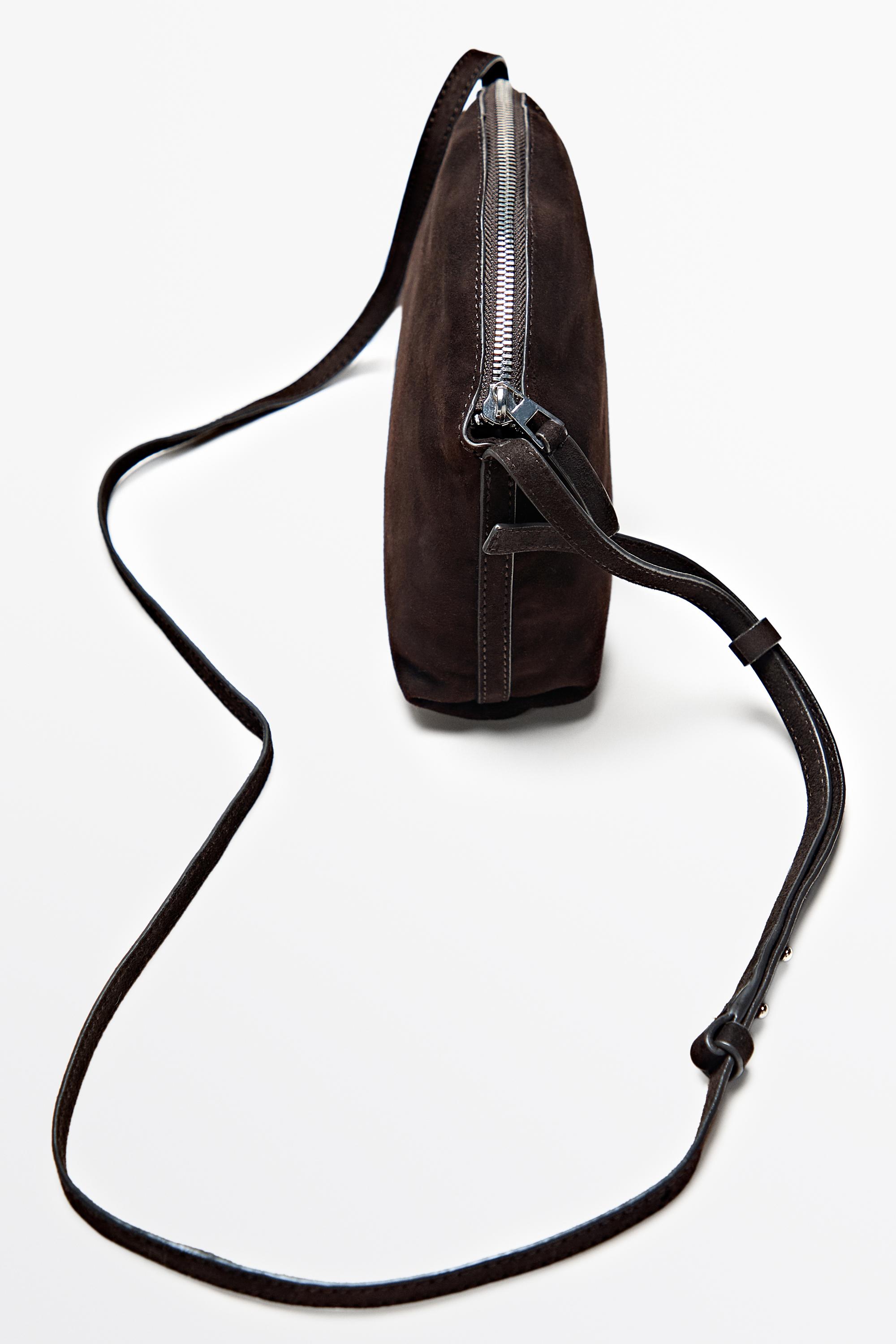 Sac à bandoulière en croûte de cuir